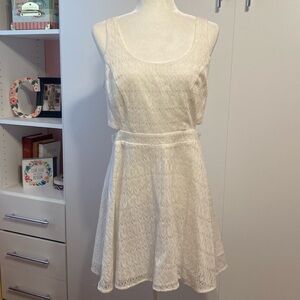 Aeropostale | White Lace A Line Dress Junior’s Size Large